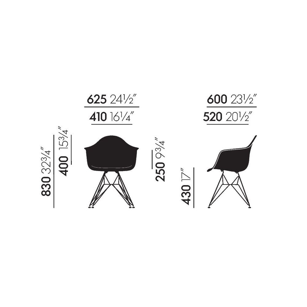 Eames Fiberglass Armchair DAR