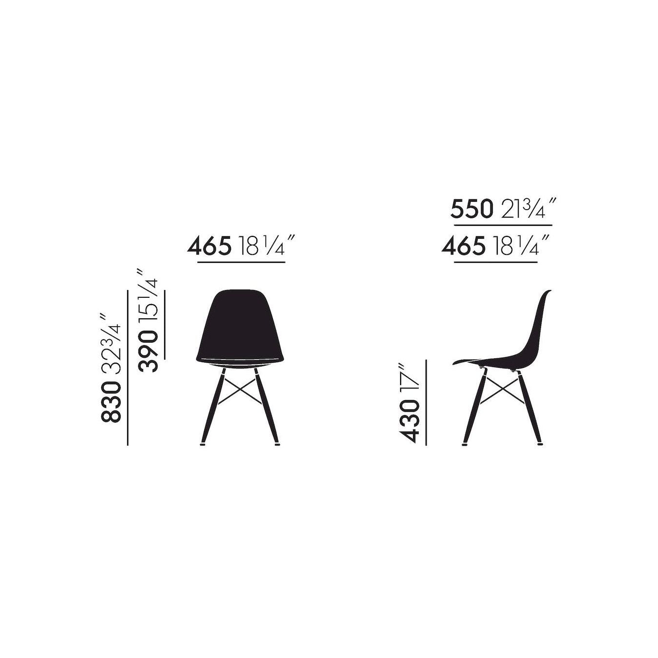 Eames Fiberglass Side Chair DSW