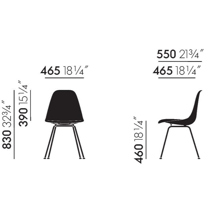 Eames Fiberglass Side Chair DSX