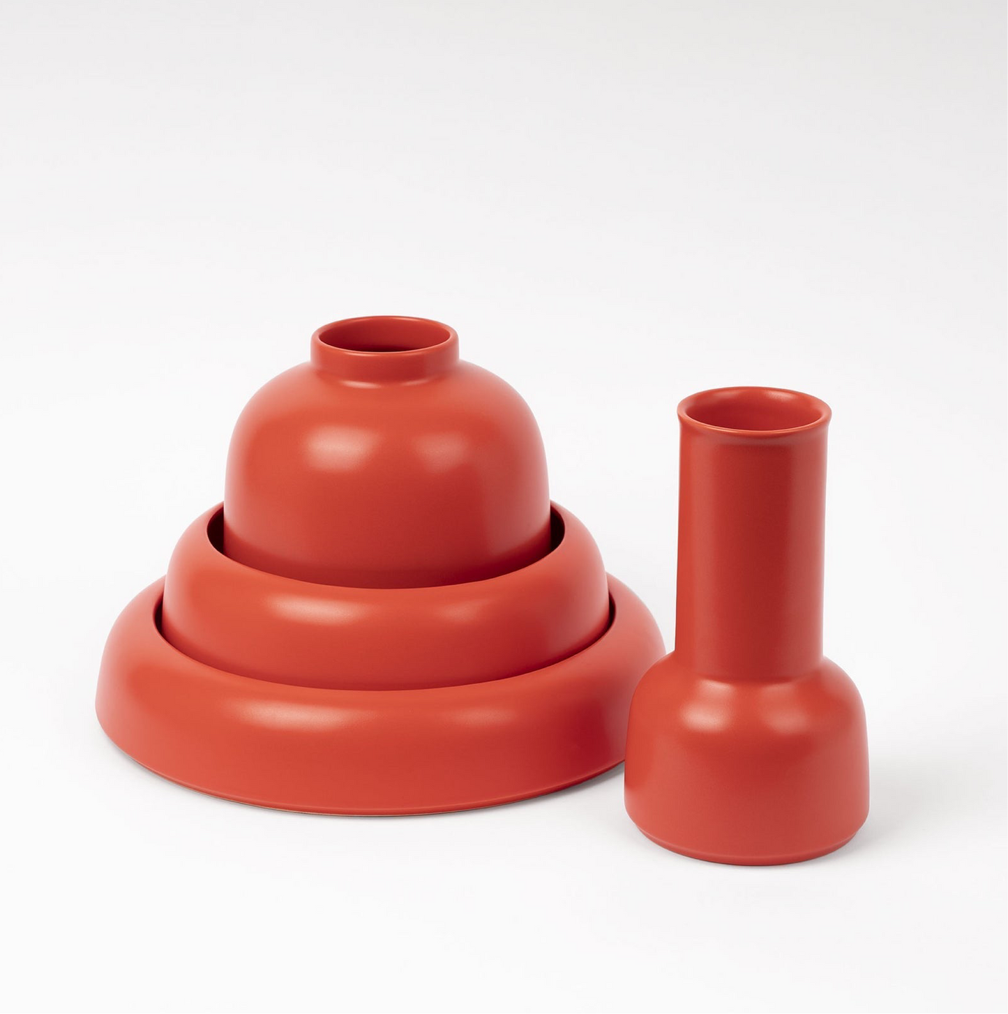 Omar - bowl - large - Strong Coral