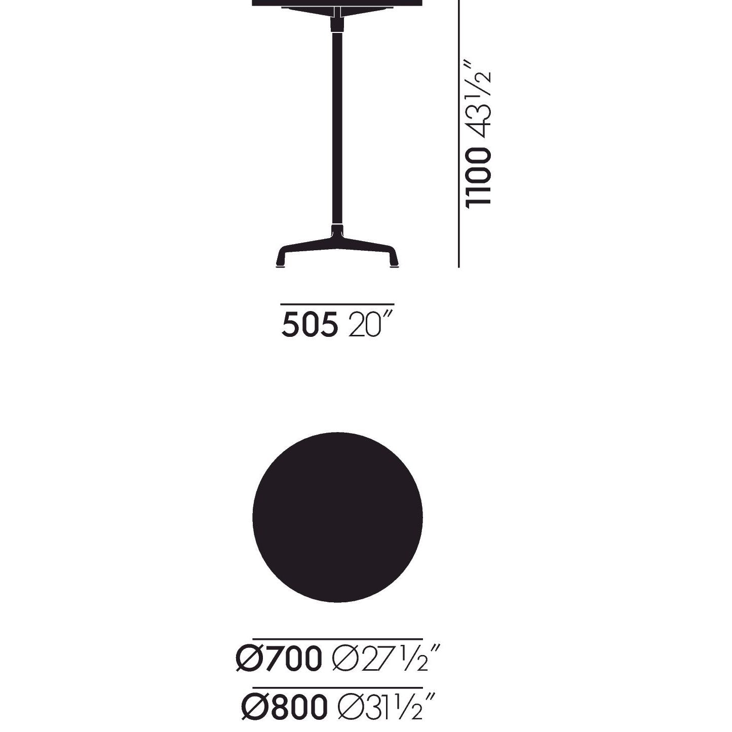 Eames Contract Table High