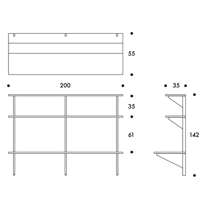 Kaari Wall Shelf with Desk