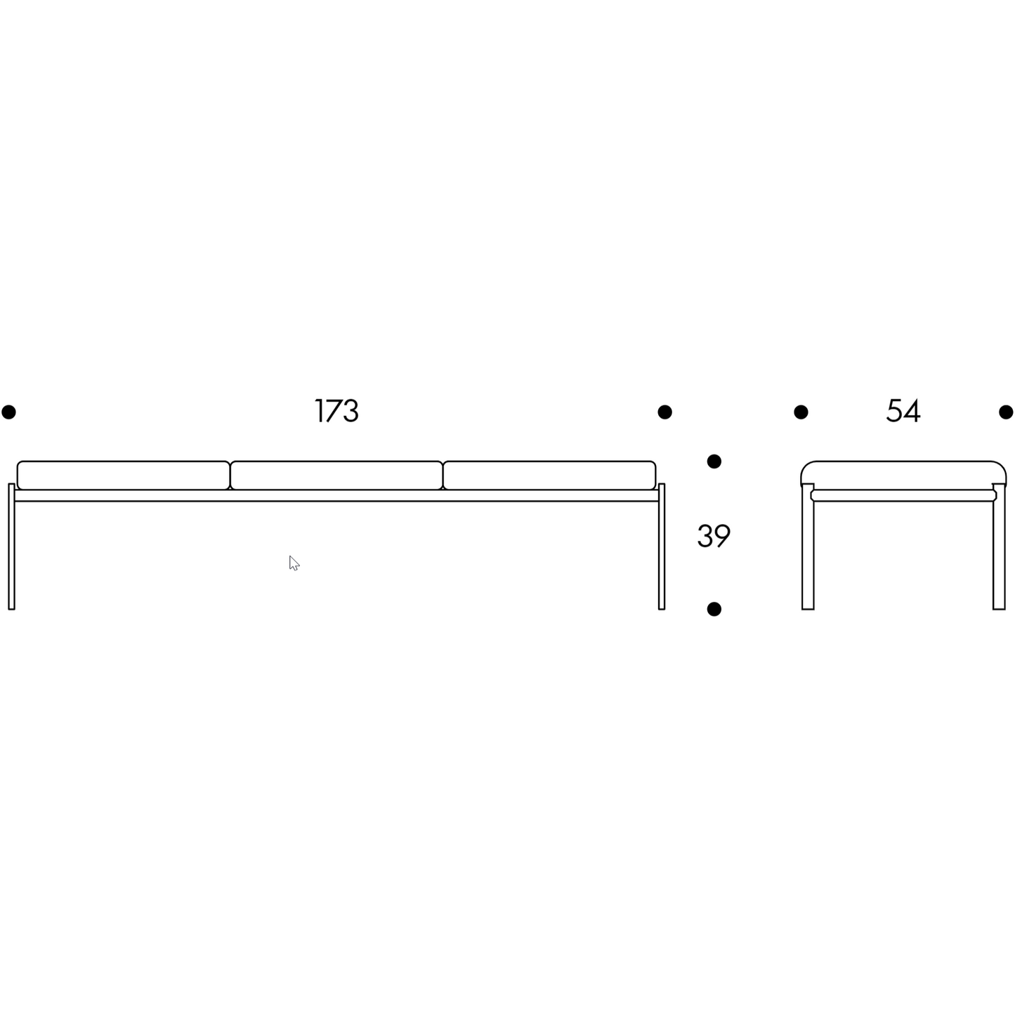 Kiki Bench 3-seater